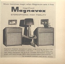 Magnavox Stereophonic High Fidelity Fort Wayne IN MCM Vintage Print Ad 1958 picture