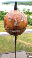 Vtg Bethany Lowe Designs Metal Halloween Pumpkin Parade Lantern By Bruce Elsass picture