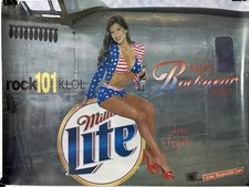 2002 Miller Lite Beer Poster Anne Trujillo ROCK 101 KLOL Music Sexy 18 X 23.5 picture