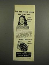 1952 Fleer's Dubble Bubble Gum Ad - Cynthia Brown picture