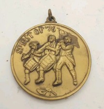 Brass Bi-Centennial Spirit of 76 Souvenir Medal 1 1/2