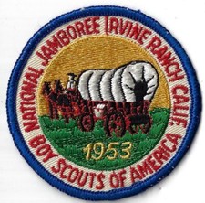 1953 National Jamboree Original Twill Patch Clothback Mint Condition BSA [WM107] picture