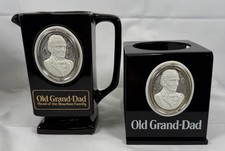 Vintage Old Grand-Dad Bourbon Advertising Ceramic Pitcher & Bottle Display picture