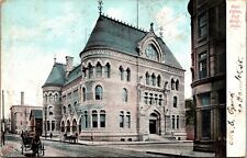 Postcard US Post Office Fall River MA Posted 1907 picture