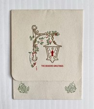 Vintage Art Deco Christmas Card Photo Holder National City Bank Akron, OH Unused picture