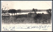 Postcard View of Lake from Village, China, Maine   A112 picture