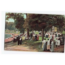 Vintage Postcard On The Point Chautauqua Institution New York NY Litho picture