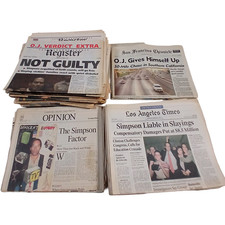 OJ Simpson Newspaper Lot 68pc 1994-1997 LA Times OC Register Bronco Chase Trial picture