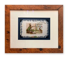 Easter Rabbit Postcard Embossed Made in Germany 1910 Postmark Franklin 1c picture
