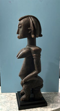 Hand Carved Vintage Ivory Coast Senufo /Bambara Female Sculpture Figure picture
