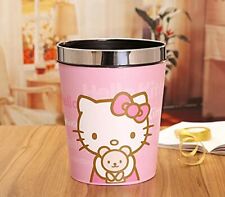 New Approx 12 Litre/3.17 Gallon Volume Lovely Pink Color Hello Kitty Trash Can picture