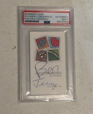 Ben & Jerry Ice Cream Autograph PSA DNA Signed  🍨 Business Card picture
