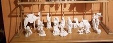 Lenox 22 Pc. Porcelain Bisque Nativity Set w/ Wood Creche All In Original Boxes picture