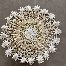 Beautiful Vintage Handmade Crochet Daisy Doily – 8 inch picture