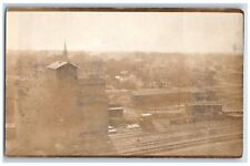 Sheffield Illinois IL Postcard RPPC Photo Birds Eye View Looking South 1918 picture