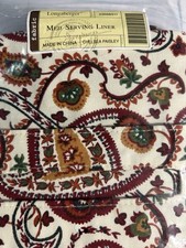 Longaberger Chelsea Paisley Medium Serving Basket Liner #23568311 - NEW picture