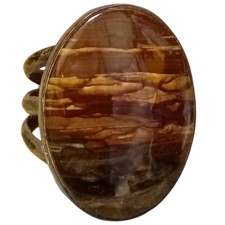 Painted Desert Vintage Navajo Sterling Silver Jasper Ringsz10 picture
