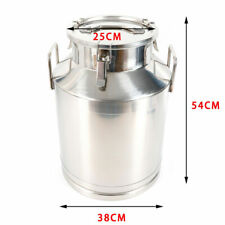 12-60L Milk Can Stainless Steel Wine Pail Bucket Jug Oil Barrel Canister Bottle picture