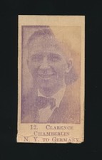 1926 W511 Strip Cards ACTORS/AVIATORS/ATHLETES -#12 CLARENCE CHAMBERLIN picture