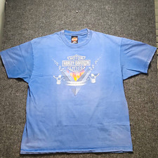 Vtg 1998 HARLEY DAVIDSON Shirt XL Benjys Huntington WV Faded Hanes Beefy T Tee picture