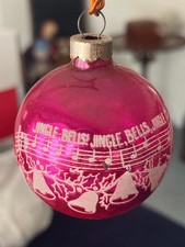 Vintage WWII Era Shiny Brite -Christmas Ornament  JINGLE BELLS  Made USA SCARCE picture