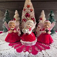 Vintage Christmas Angels set of 3, 1950s Japan picture