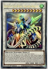 LED8-EN005 Crystal Clear Wing Synchro Dragon - Ultra Rare 1st Edition Near Mint picture