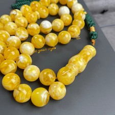 White Amber Resin (Mastic) Misbaha Tasbih 56.5g | 12mm | 45 beads picture