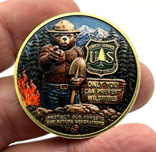US FOREST SERVICE-Smokey The Bear-Protect our Forests Challenge Coin Collectible picture