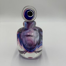 VINTAGE 5TH AVENUE CRYSTAL PERFUME BOTTLE WITH STOPPER, MID CENTURY MODERN picture