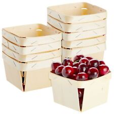 10 Pack 1-Pint Wooden Berry Baskets for Picking Fruit or Arts and Crafts, 4 in picture