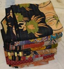 10 PC Indian Kantha Quilt Handmade Vintage Bedspreads Cotton Ralli Throw Blanket picture