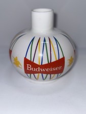 Vtg 60's Budweiser Beer Coach Wall Lamp Glass Globe Milk Glass Oil Style Lamp picture