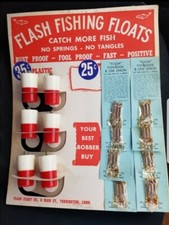 Vtg 1950s Flash Fishing Floats Countertop Display Bobber Lure 6 Sets picture