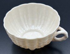 Antique Belleek 1st Black Mark Tea Cup 1863-1890 Irish Parian Porcelain Tridacna picture