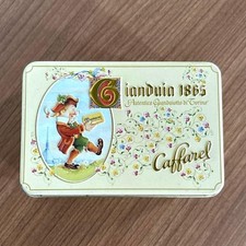 Caffarel Vintage Janduya Chocolate Empty Tin Can Retro Cute Doll Design picture