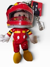 MINISO Disney Mickey Mouse F1 Racing Outfit Plush Keychain w/ Chain Attachment picture