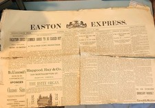 Easton Express Newspaper – July 17, 1884 Easton PA Collectible Pre-1900 picture