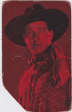 EXHIBIT ARCADE WESTERN CARD 1920's DAVID BUTLER (DARK RED) RARE CARD picture