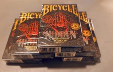 Five (5) Bicycle HIDDEN Playing Card Decks.   New, Sealed.  **FREE SHIPPING** picture