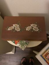 Vintage Cigar Box Hand Painted Flower  picture