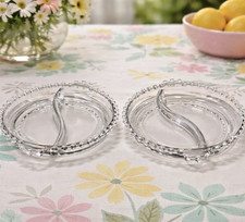 Vtg Imperial Candlewick Gass Relish Dishes 6.25