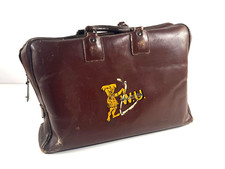 MEGA RARE 1940s 50s Wichita State University WSU Shocker Mascot Leather Bag picture