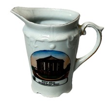 HILLSDALE MICHIGAN MI Antique CITY HALL Souvenir China Painted TRINKET CREAMER picture
