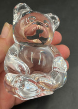 Princess House 24% Crystal Teddy Bear Figurine Paperweight picture