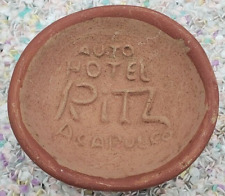 Ashtray Vintage Hotel Ritz Acapulco Terra Cotta Pottery Clay Mexico picture