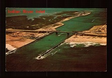 POSTCARD : DELAWARE - INDIAN RIVER DE - INDIAN RIVER INLET SHOWING BRIDGE 1965 picture