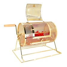 GSE Small Brass Raffle Drum Lottery Cage Holds 2500 Tickets or 80 Bingo Balls picture