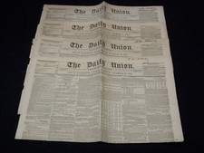 1852-1853 THE DAILY UNION NEWSPAPER LOT OF 4 ISSUES - WASINGTON - NP 3297E picture