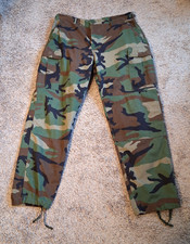 Vintage 2003 US Military BDU Cargo Pants Woodland Camo Men Size Large-Long picture